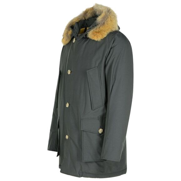 Woolrich John Rich & Bros 'Artic' Grey Cotton Blend Parka Men - Picture 2 of 3